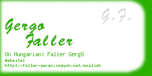 gergo faller business card